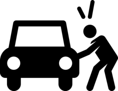 Locked Car Outline Svg File, Free Vectors File